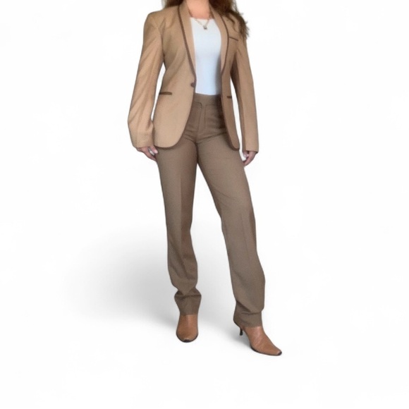 Tan Blazer with Brown Trim - Small - Picture 5 of 8